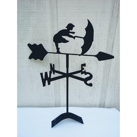 The Lazy Scroll Umbrella Girl Roof Mount Weathervane TH331020